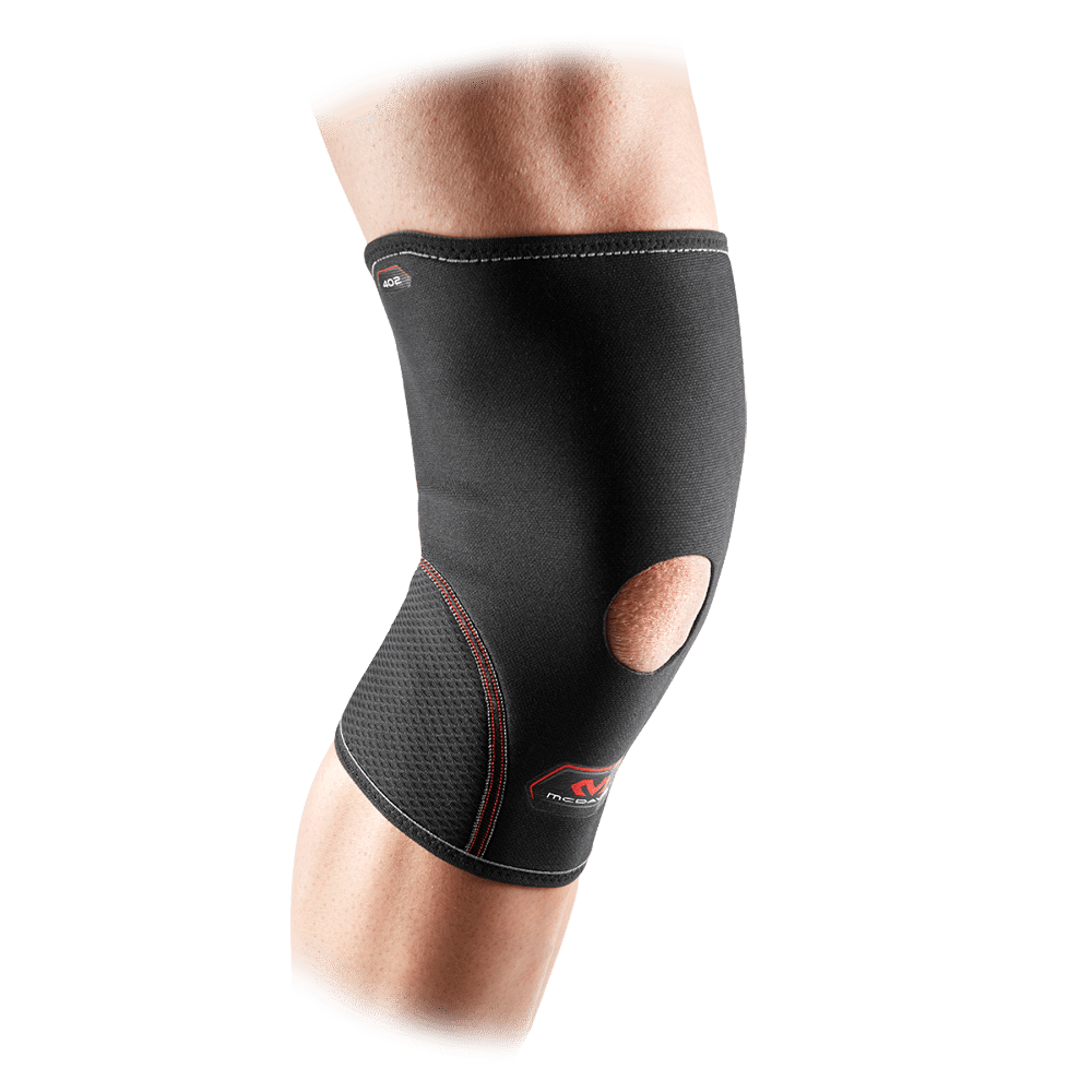 Knee support brace with open patella